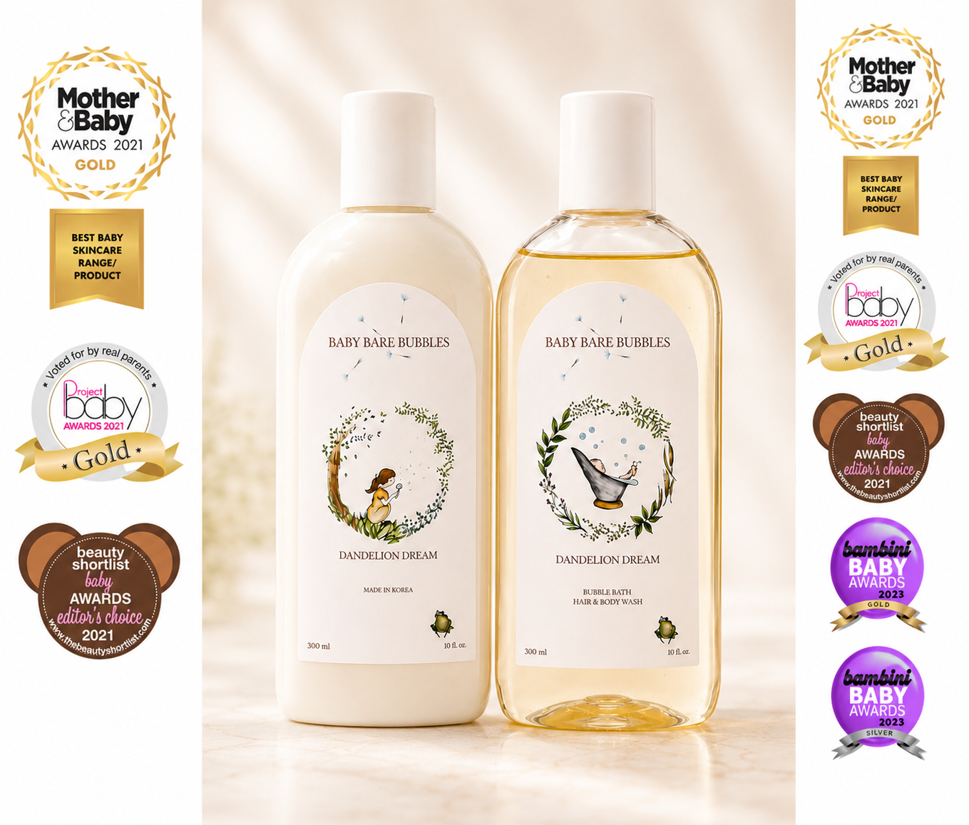 Luxury Shampoo, Moisturiser & Bamboo Washcloth Set - 250ml